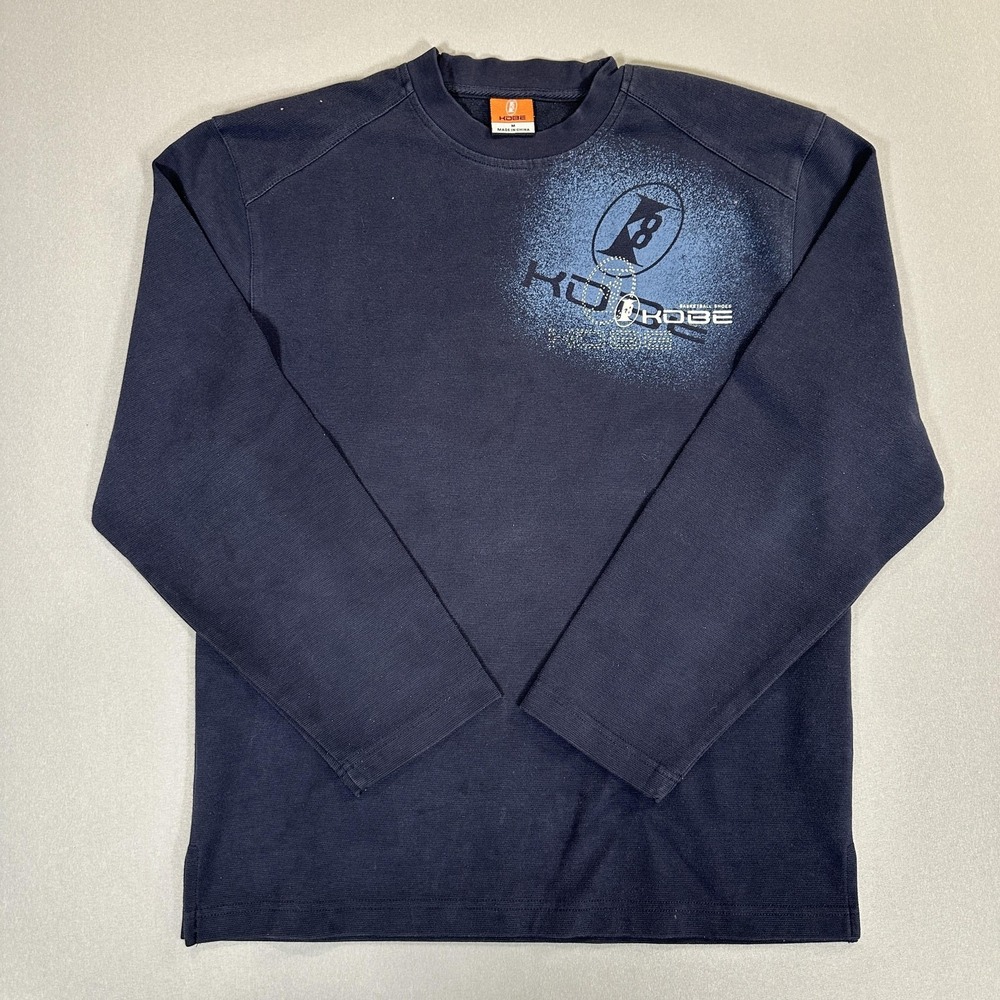 Kobe Sweatshirt Mens Medium Blue Fleece Pullover Crewneck Basketball Graphic